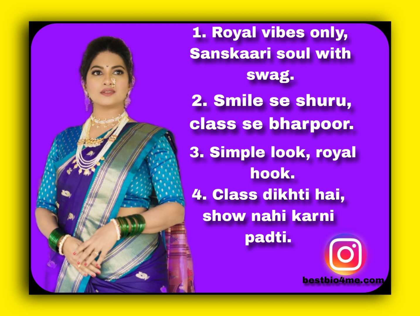 Best 2 Line Insta Bio in Hindi for Boys & Girls 2025