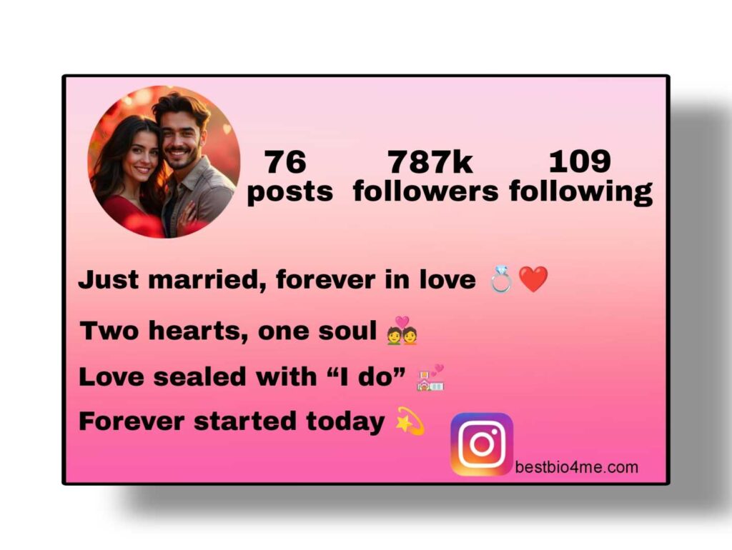2025 Best Insta Bios & Wedding Captions for Couples