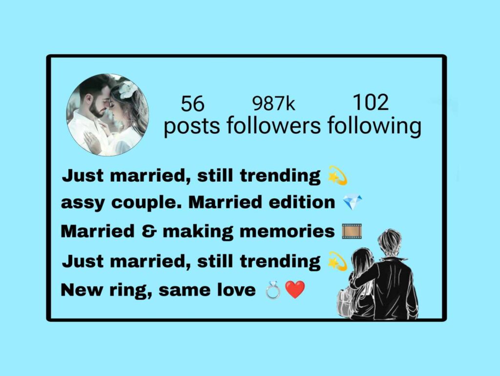 2025 Best Insta Bios & Wedding Captions for Couples