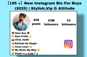 【195+】New Instagram Bio For Boys (2025) | Stylish,Vip & Attitude