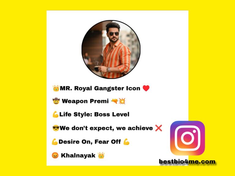 Best Gangster Bio For Instagram – Attitude & Stylish Bio (2025)