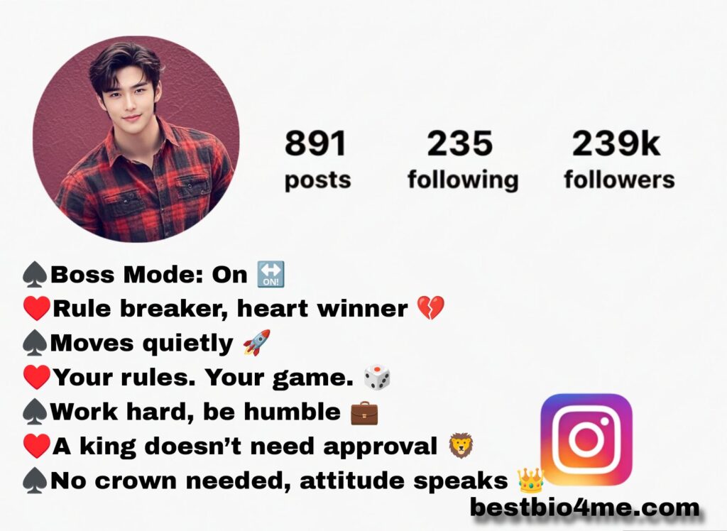 100+ Instagram Bio for Boys with Attitude and Style [Copy-Paste Ready]