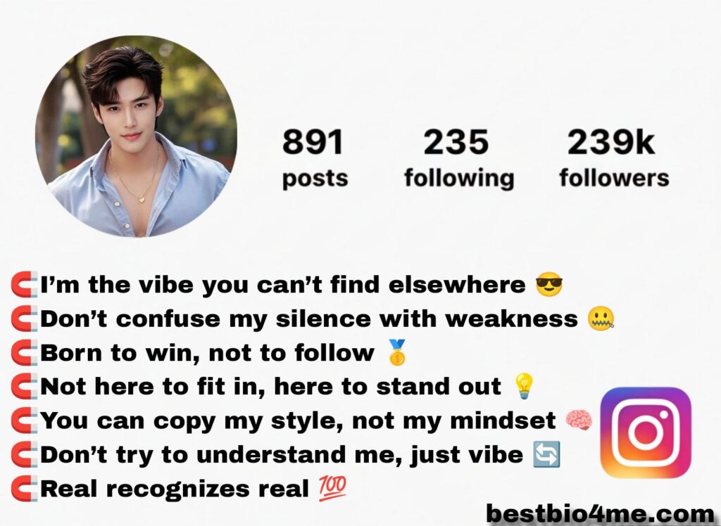 100+ Instagram Bio for Boys with Attitude and Style [Copy-Paste Ready]