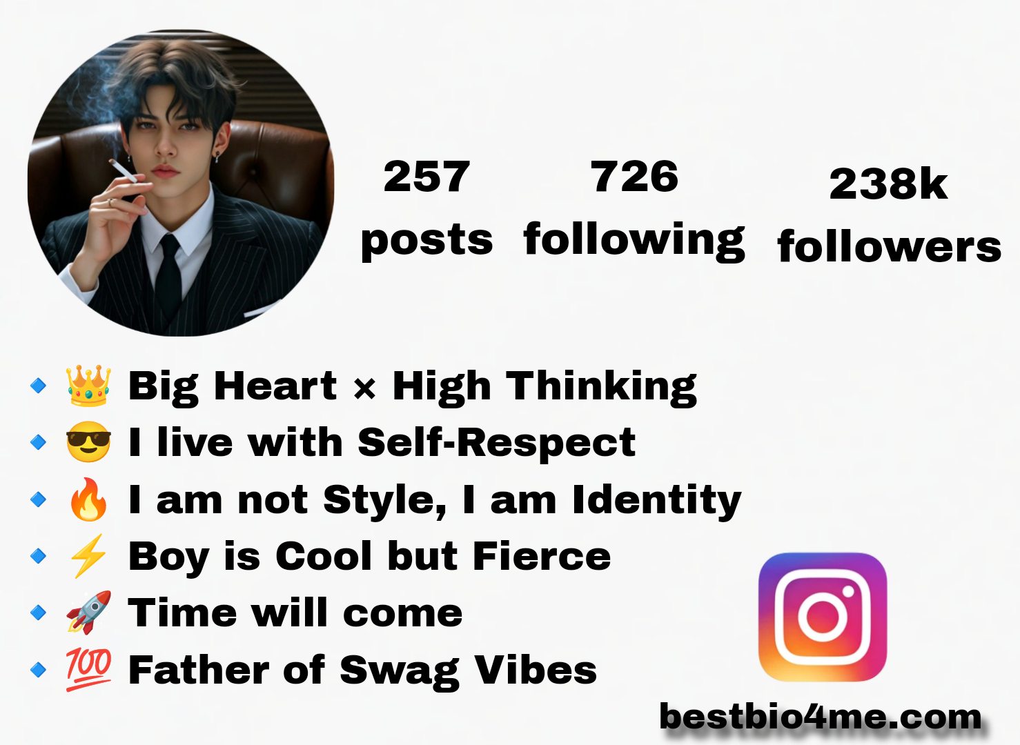 Best Instagram Bio For Boys | Attitude, Stylish & Vip Bio (2025)