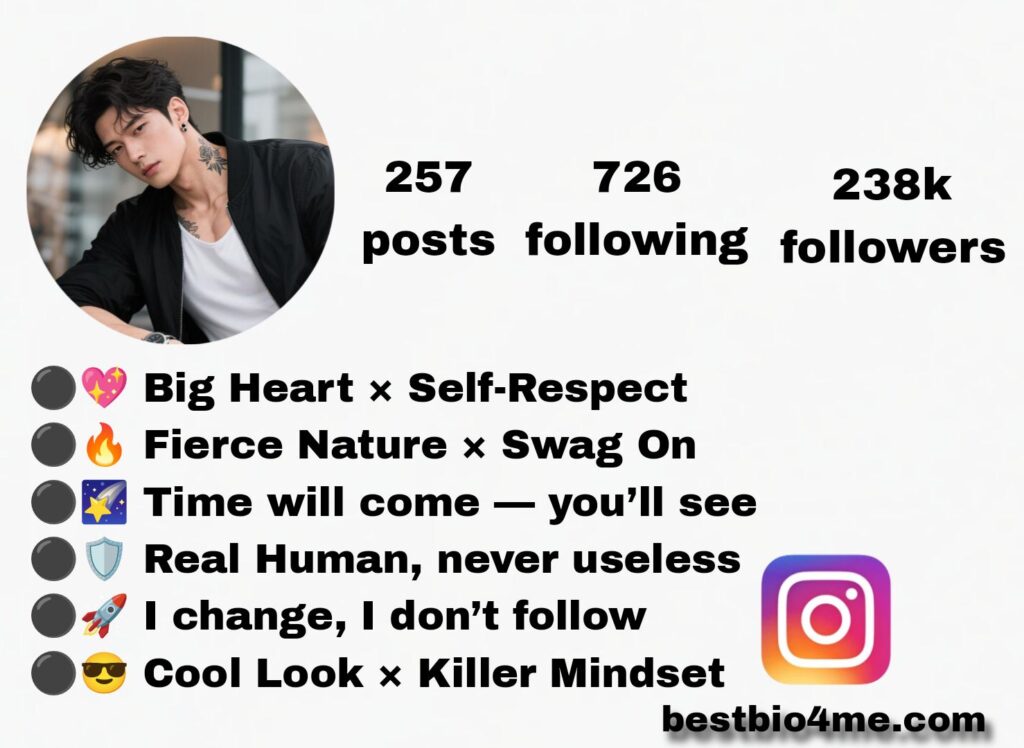 Best Instagram Bio For Boys | Attitude, Stylish & Vip Bio (2025)
