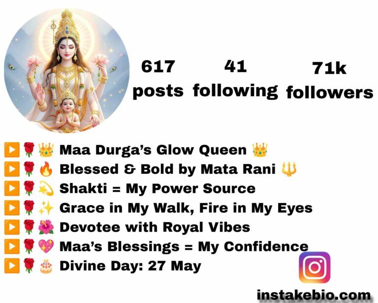 220+ Best Jai Mata Di Bio for Instagram in hindi | jai mata di